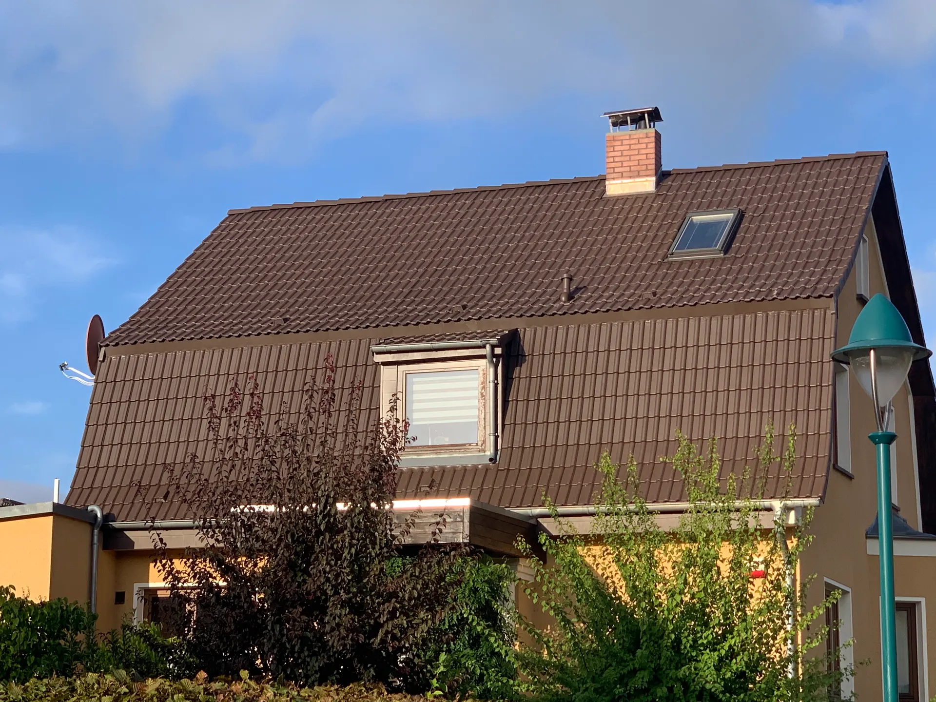 Das beschichtete Dach im Detail - Nachher